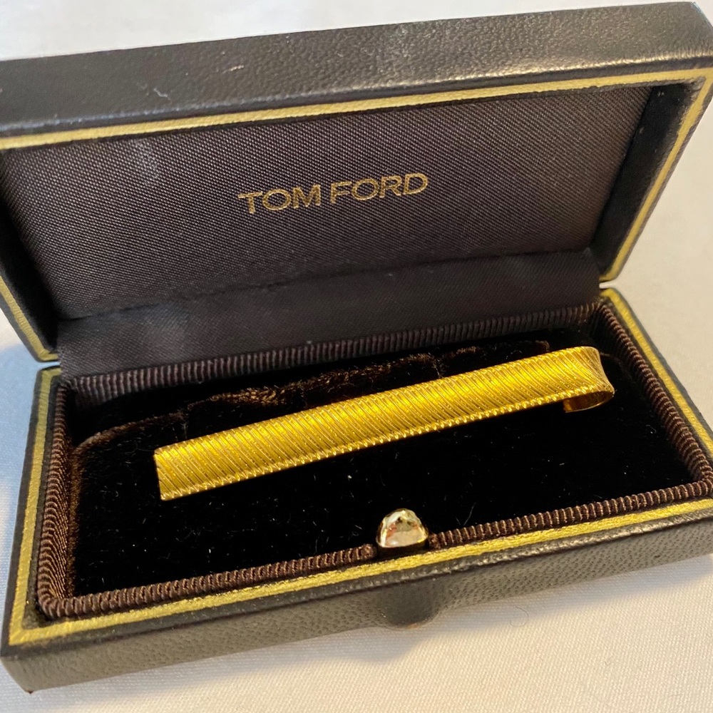 Tom Ford Tie Clip, Gold